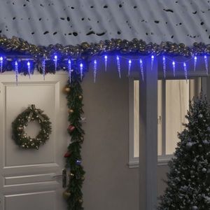 vidaXL Luminițe de Crăciun țurțuri 200 LED-uri albastru 20 m PVC acril imagine