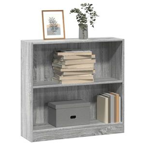 vidaXL Bibliotecă, gri sonoma, 80x24x76 cm, lemn prelucrat imagine