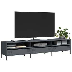 vidaXL Dulap TV, antracit, 202x39x43, 5 cm, oțel laminat la rece imagine