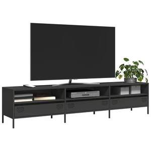 vidaXL Dulap TV, negru, 202x39x43, 5 cm, oțel laminat la rece imagine