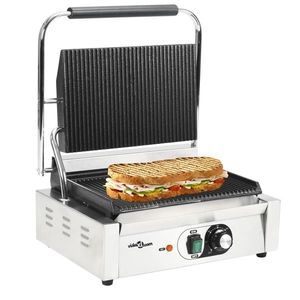 vidaXL Grill Panini cu striații, 43x30, 5x20 cm, 2200 W imagine