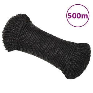 vidaXL Frânghie de lucru, negru, 3 mm, 500 m, polipropilenă imagine