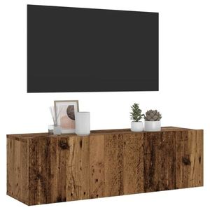 vidaXL Dulap TV de perete, lemn vechi, 100x30x30 cm, lemn prelucrat imagine