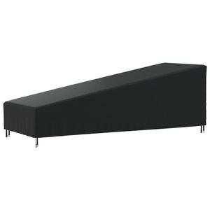 vidaXL Husă pentru șezlong, negru, 203x81x25/63 cm, Oxford 420D imagine