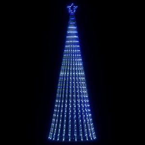 vidaXL Con de lumină brad de Crăciun, 475 LED-uri, albastru, 247 cm imagine