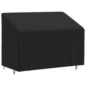 vidaXL Husă banchetă cu 2 locuri, negru, 134x70x65/94 cm, Oxford 420D imagine