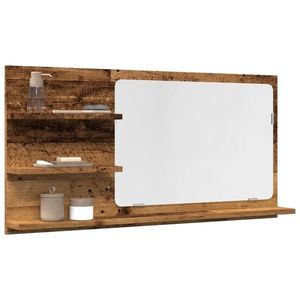 vidaXL Dulap baie cu oglindă, lemn vechi, 90x11x45 cm, lemn prelucrat imagine