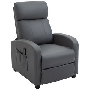 Fotoliu de relaxare, cu recliner, Gri imagine