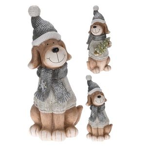 Statueta catel Winter Dog 23x61 cm - modele diverse imagine