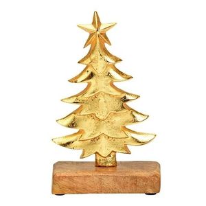 Bradut decorativ auriu Golden Tree 21 cm imagine