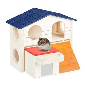 Casuta pentru hamster, Lemn, 16.5 x 17 x 15 cm - Caerus Capital imagine