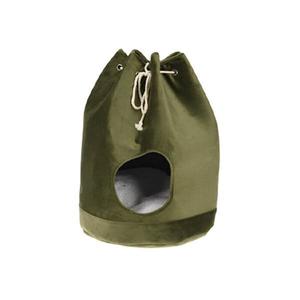 Culcus pentru pisici, in forma de rucsac, cu perna, 34 x 34 x 46cm, Verde imagine