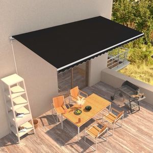 vidaXL Copertină retractabilă manual, antracit, 600 x 300 cm imagine