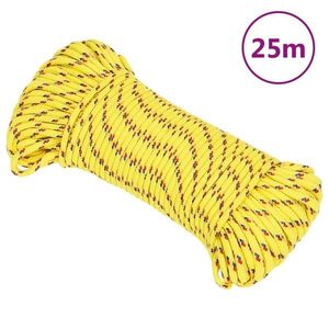 vidaXL Frânghie de barcă, galben, 5 mm, 25 m, polipropilenă imagine