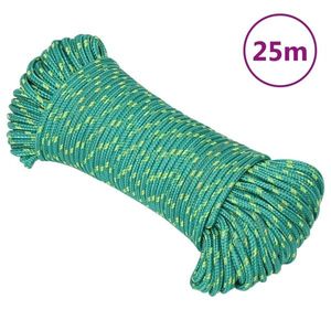 vidaXL Frânghie de barcă, verde, 5 mm, 25 m, polipropilenă imagine