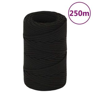 vidaXL Frânghie de lucru, negru, 2 mm, 250 m, poliester imagine