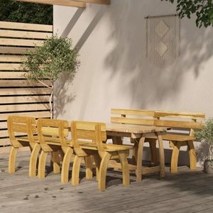 vidaXL Set mobilier de exterior, 5 piese, lemn de pin tratat imagine