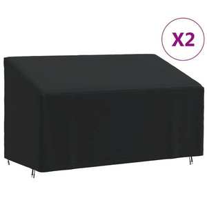 vidaXL Huse banchete cu 3 locuri, 2 buc., 175x85x68/94 cm, Oxford 420D imagine