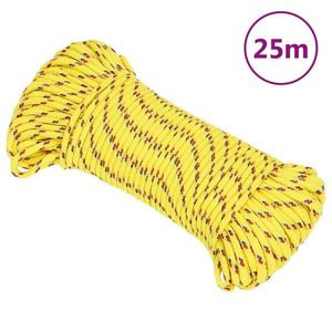 vidaXL Frânghie de barcă, galben, 4 mm, 25 m, polipropilenă imagine