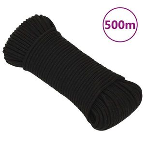 vidaXL Frânghie de lucru, negru, 3 mm, 500 m, polipropilenă imagine