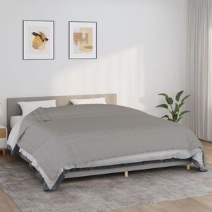 vidaXL Pătură cu greutăți, gri, 235x290 cm, 11 kg, material textil imagine