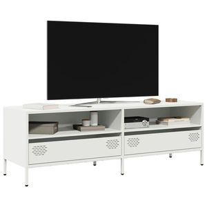 vidaXL Dulap TV, alb, 135x39x43, 5 cm, oțel laminat la rece imagine