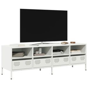 vidaXL Dulap TV, alb, 135x39x43, 5 cm, oțel laminat la rece imagine