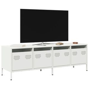 vidaXL Dulap TV, alb, 135x39x43, 5 cm, oțel laminat la rece imagine