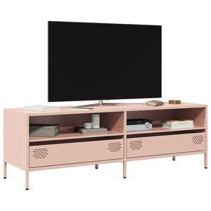 vidaXL Dulap TV, roz, 135x39x43, 5 cm, oțel laminat la rece imagine