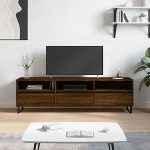 vidaXL Comodă TV, stejar maro, 150x30x44, 5 cm, lemn prelucrat imagine