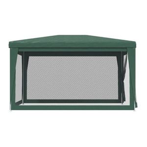 Cort de petrecere cu 4 pereti din plasa, verde, 3x4 m, hdpe imagine