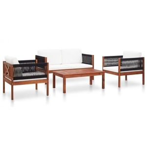 Set mobilier de gradina, 4 piese, lemn masiv de acacia imagine