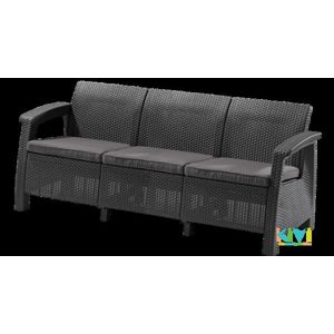 Canapea pentru gradina si terasa Keter Corfu Love Seat Max 258975 gri antracit imagine