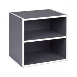 Raft modular, Composite Cube Shelf, Bizzotto, 35x29.5x35 cm, PAL laminat/MDF, gri imagine