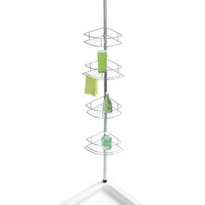 Etajera de colt extensibila pentru baie, Wenko, Dolcedo, 31 x 62-275 x 23 cm, inox imagine