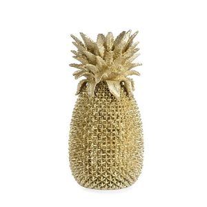 Decoratiune Surabaya Ananas, Bizzotto, 24.5 x 24 x 49.5 cm, polirasina, auriu imagine