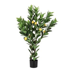 Planta artificiala in ghiveci Lemon, Bizzotto, 62 x 58 x 115 cm, 224 de frunze, verde imagine