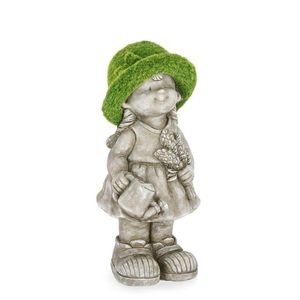 Decoratiune de gradina Girl, Bizzotto, 19.5 x 42.5 cm, magneziu imagine