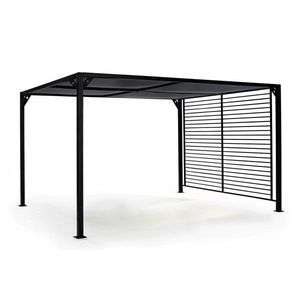 Pavilion pentru gradina cu prelata glisanta Gazebo, Bizzotto, 300 x 360 cm, aluminiu/poliester, gri carbune imagine