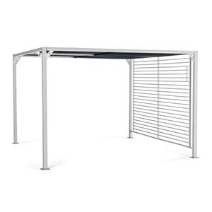 Pavilion pentru gradina cu prelata glisanta Gazebo, Bizzotto, 300 x 360 cm, aluminiu/poliester, alb imagine