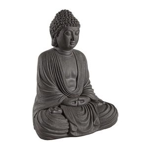 Decoratiune Pattaya Buddha Seated, Bizzotto, 33.5x25x42 cm, antracit imagine