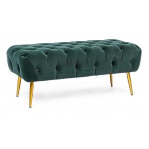 Bancheta, Giacinta Green, Bizzotto, 103 x 46 x 40 cm, otel/catifea imagine