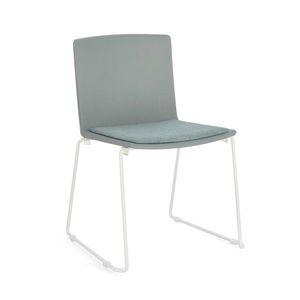 Scaun Giulia, Bizzotto, 43.5x50x79 cm, plastic/poliester/otel, verde sage imagine