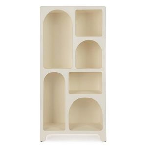 Biblioteca Creamy, Bizzotto, 60x36x120 cm, MDF, alb imagine