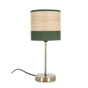 Lampa de masa Aylen, Bizzotto, 16.5x39 cm, 1 x E14, otel/in, natural/verde imagine