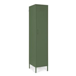 Dulap cu 1 usa Cambridge, Bizzotto, 46 x 38 x 185 cm, otel, verde imagine