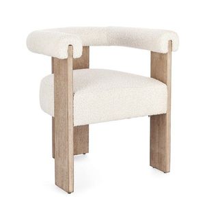 Scaun Agape, Bizzotto, 70 x 60 x 71 cm, lemn de pin/poliester Boucle, natural imagine