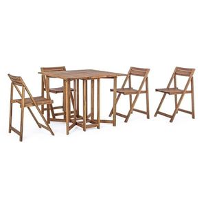 Set mobilier de gradina 5 piese Noemi, Bizzotto, pliabil, lemn de salcam imagine