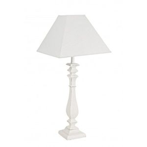 Lampa de masa, Ajiaccio, Bizzotto, 12x12x52 cm, 1xE27, 40W, MDF, alb imagine