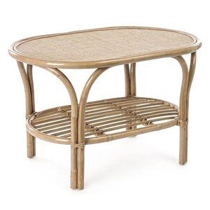 Masuta de cafea pentru gradina Golf, Bizzotto, 86 x 62 x 55 cm, ratan, natural imagine